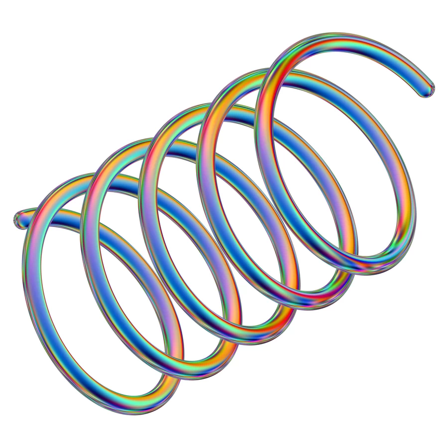 潮流酸性全息金属镭射机能彩虹3D立体几何图形png免抠图片素材【030】
